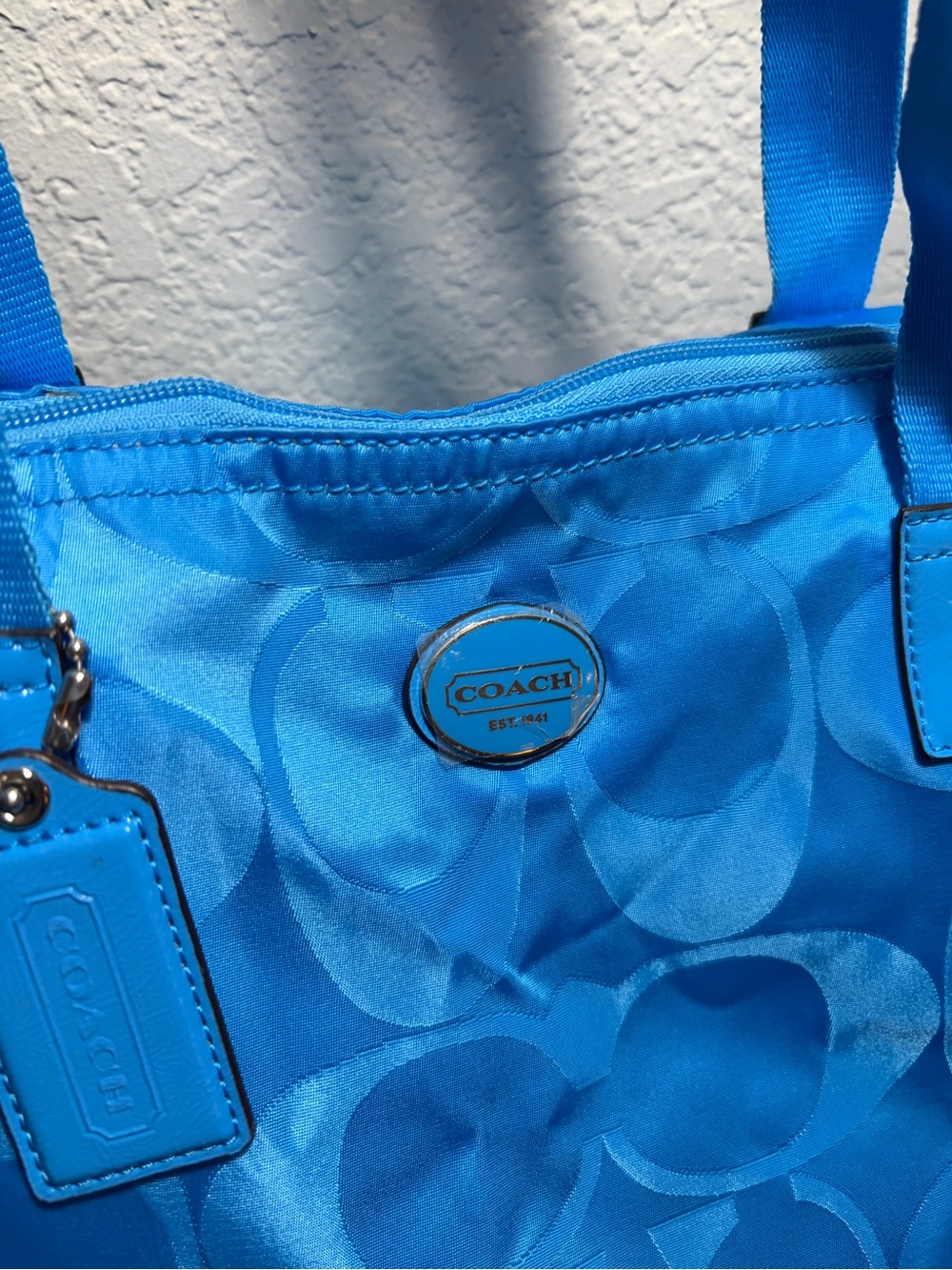 Coach Getaway Signature Nylon Packable Weekender Tote Bag - Picture 2 of 7